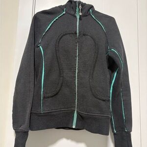 lululemon athletica Grey and Teal Special Edition Scuba Hoodie